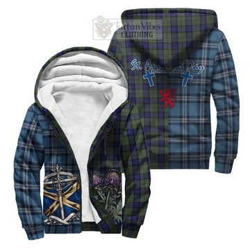 MacLaren (McLaren) Tartan Sherpa Hoodie Happy St. Andrew's Day Half Tartan Style