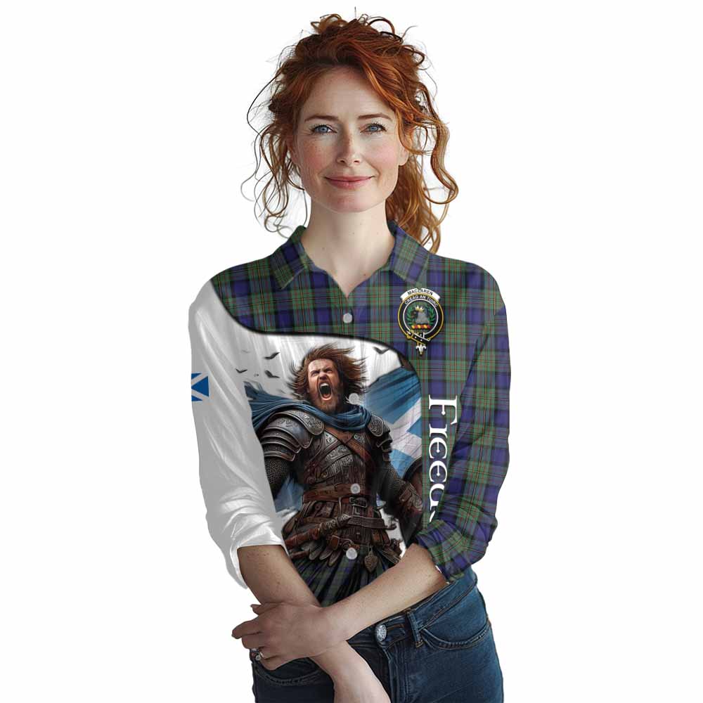 Tartan Vibes Clothing MacLaren (McLaren) Crest Tartan Women's Casual Shirt Inspired by the Freedom of Scottish Warrior