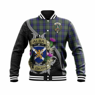 MacLaren (McLaren) Tartan Family Crest Baseball Jacket Lion Rampant Royal Thistle Shield Celtic Inspired Unisex - Tartan Vibes Clothing