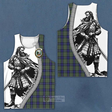 MacLaren (McLaren) Tartan Clan Crest Men's Tank Top with Highlander Warrior Celtic Style