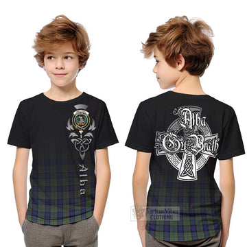 MacLaren (McLaren) Tartan Kid T-Shirt Featuring Alba Gu Brath Family Crest Celtic Inspired