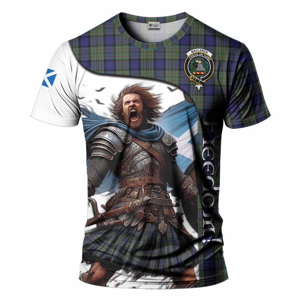 MacLaren (McLaren) Crest Tartan T-Shirt Inspired by the Freedom of Scottish Warrior