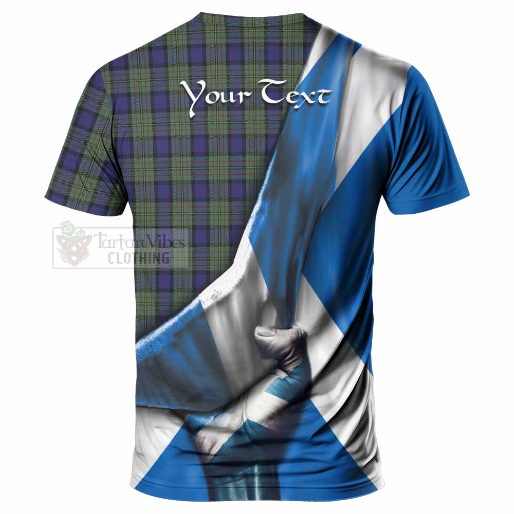 Tartan Vibes Clothing MacLaren (McLaren) Tartan T-Shirt with Family Crest Scotland Patriotic Style