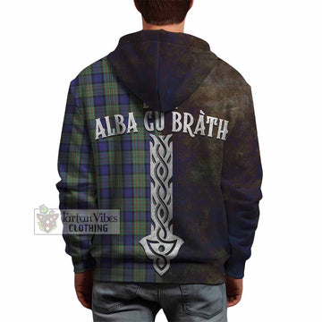 MacLaren (McLaren) Tartan Family Crest Hoodie Alba Gu Brath Be Brave Lion Ancient Style - Tartan Vibes Clothing