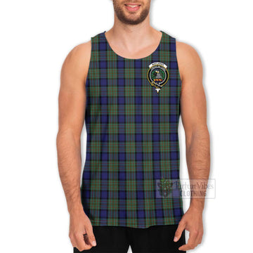 MacLaren (McLaren) Tartan Men's Tank Top with Family Crest Celtic Skull Style