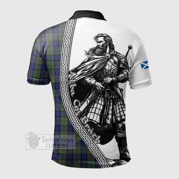 MacLaren (McLaren) Tartan Clan Crest Polo Shirt with Highlander Warrior Celtic Style