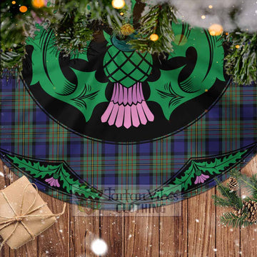 MacLaren (McLaren) Tartan Christmas Tree Skirt Scottish Thistle Style