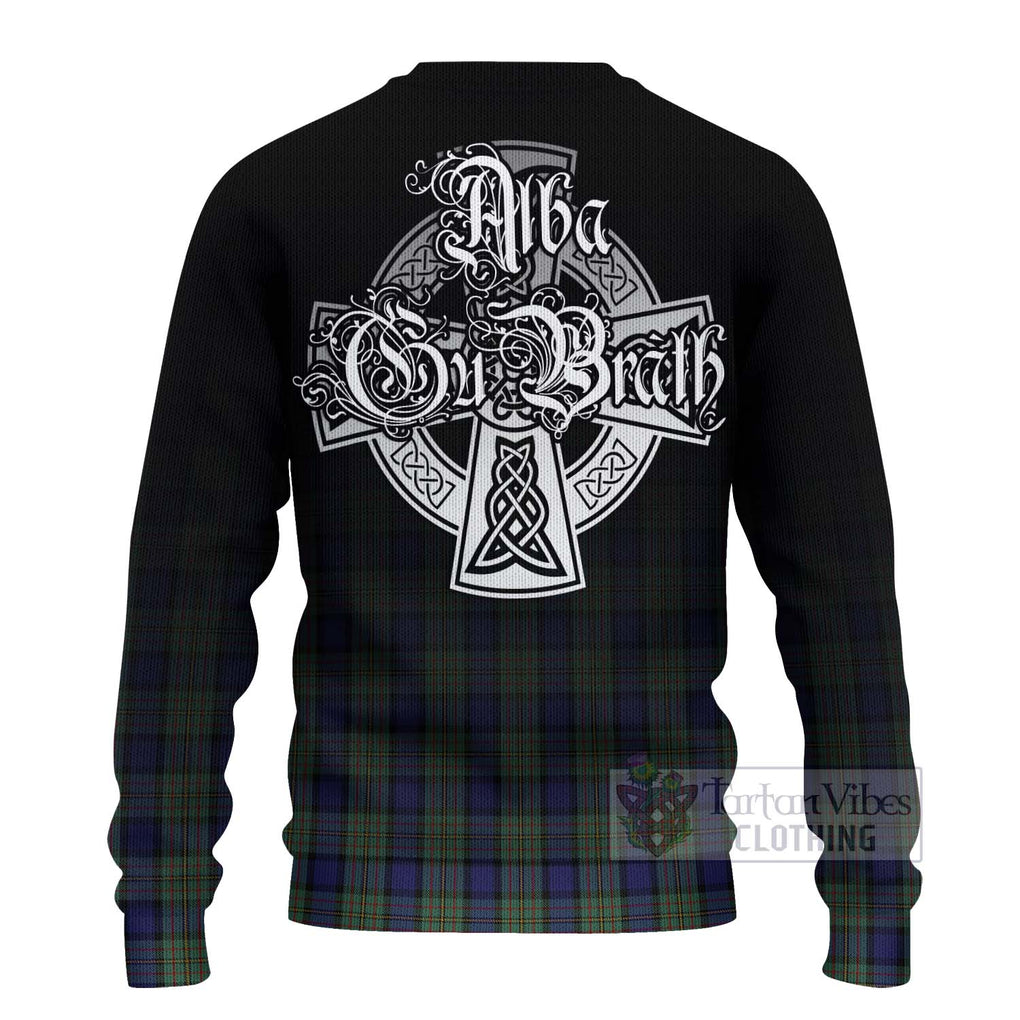 Tartan Vibes Clothing MacLaren (McLaren) Tartan Knitted Sweater Featuring Alba Gu Brath Family Crest Celtic Inspired