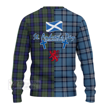 MacLaren (McLaren) Tartan Knitted Sweater Happy St. Andrew's Day Half Tartan Style