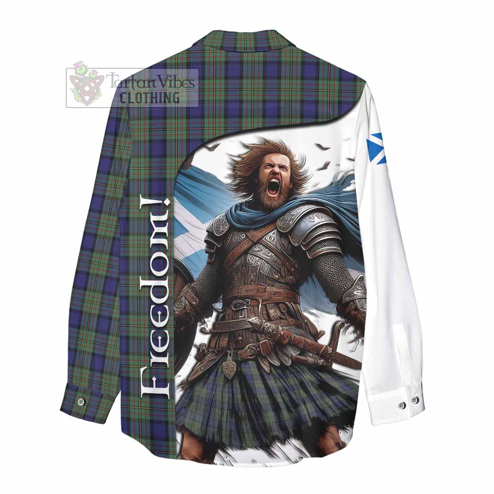 Tartan Vibes Clothing MacLaren (McLaren) Crest Tartan Women's Casual Shirt Inspired by the Freedom of Scottish Warrior