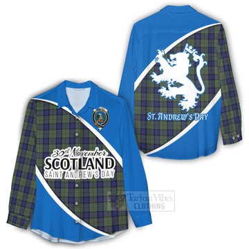 MacLaren (McLaren) Family Crest Tartan Women's Casual Shirt Celebrate Saint Andrew's Day in Style