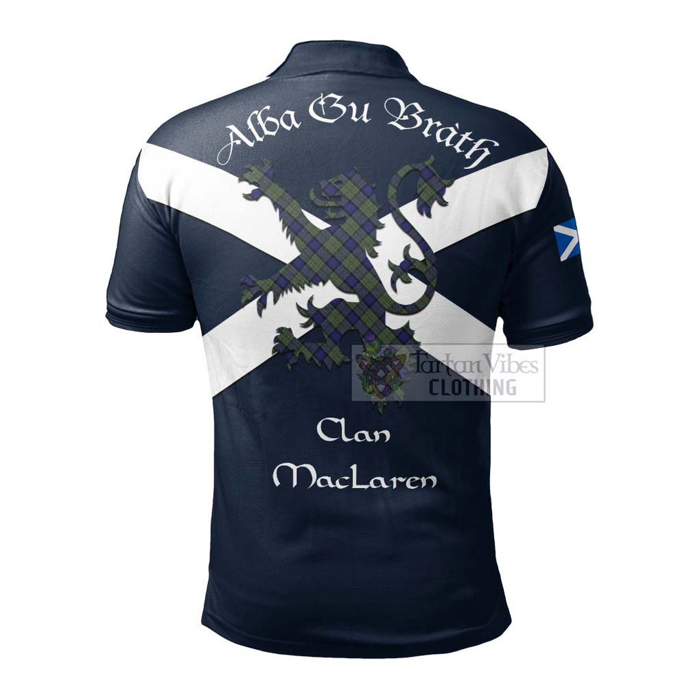 Tartan Vibes Clothing MacLaren (McLaren) Tartan Lion Rampant Polo Shirt – Proudly Display Your Heritage with Alba Gu Brath and Clan Name