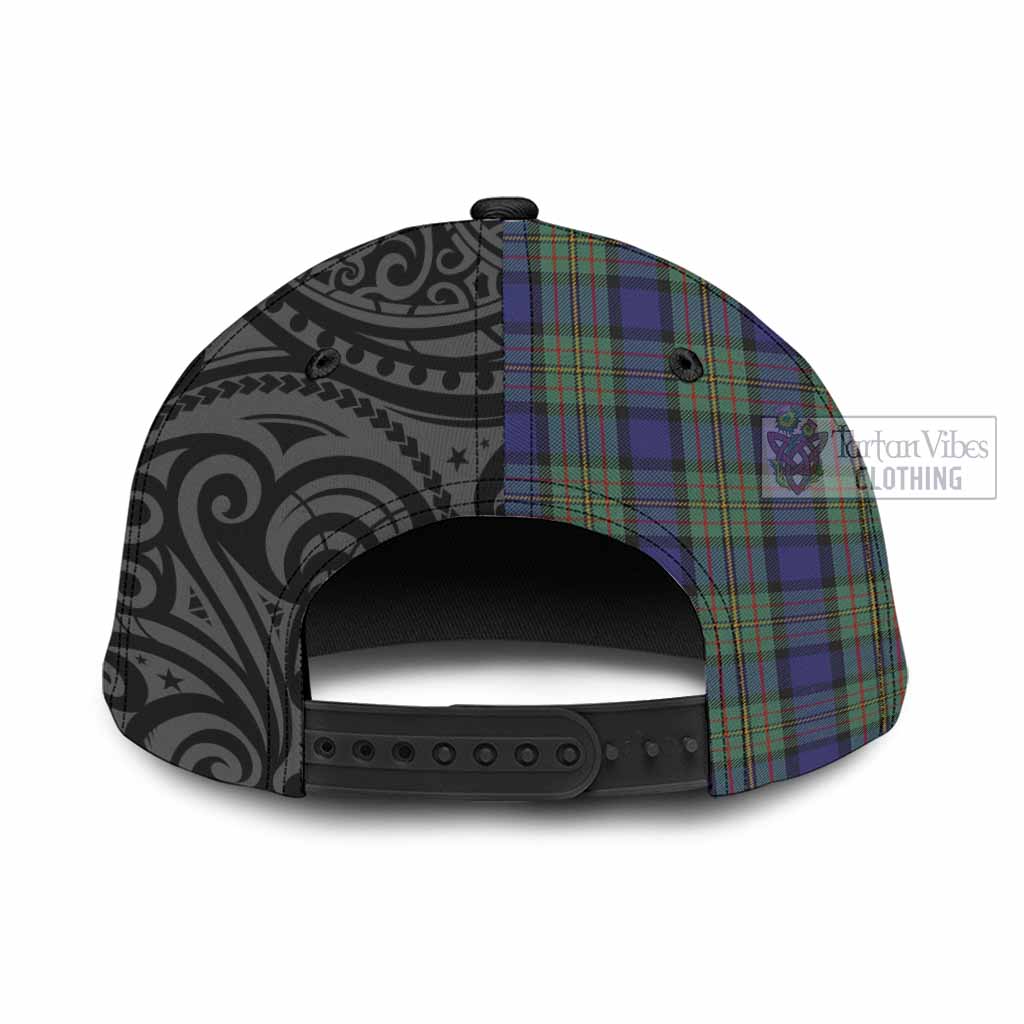 Tartan Vibes Clothing MacLaren (McLaren) Tartan Classic Cap with New Zealand Silver Fern Half Style