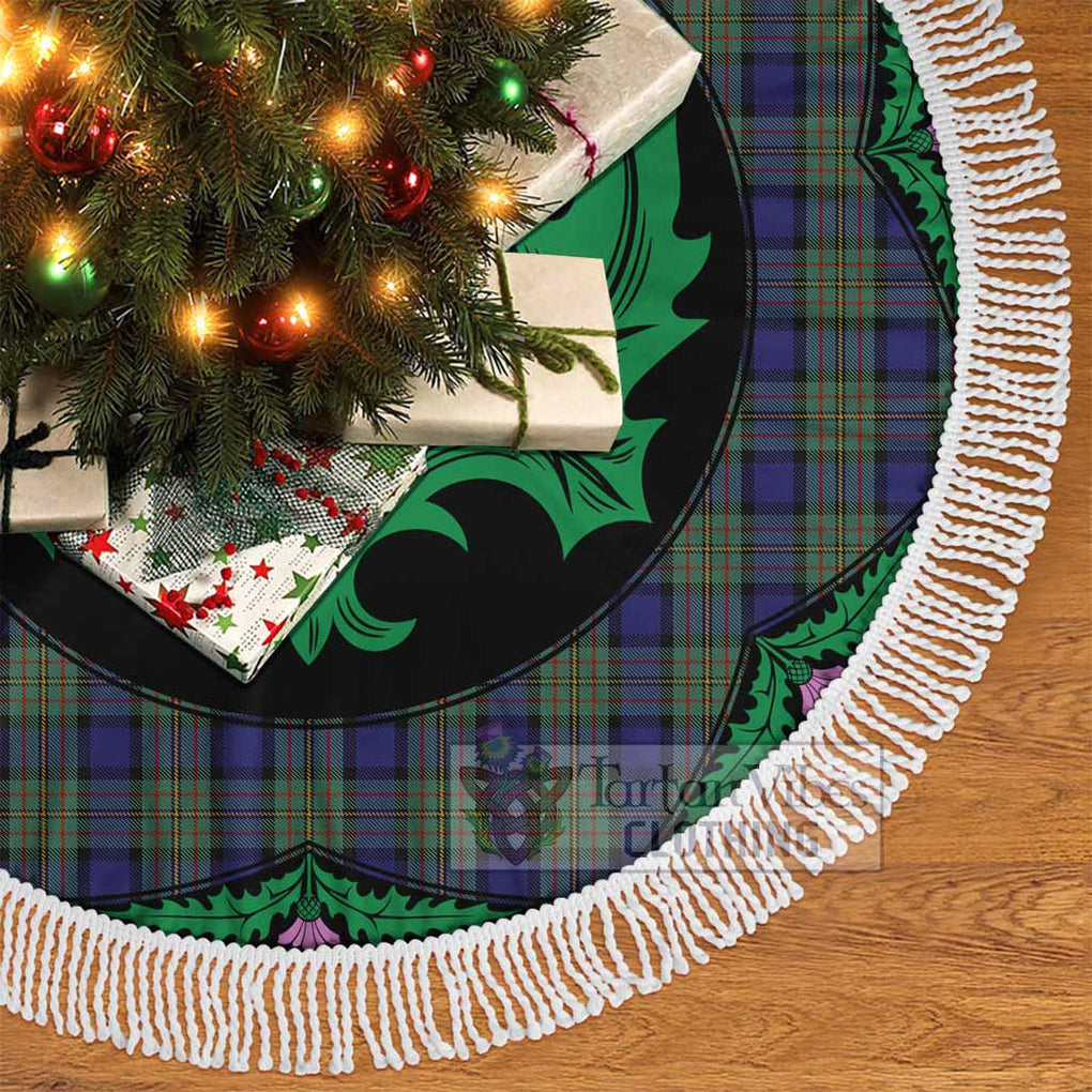 Tartan Vibes Clothing MacLaren (McLaren) Tartan Christmas Tree Skirt Scottish Thistle Style