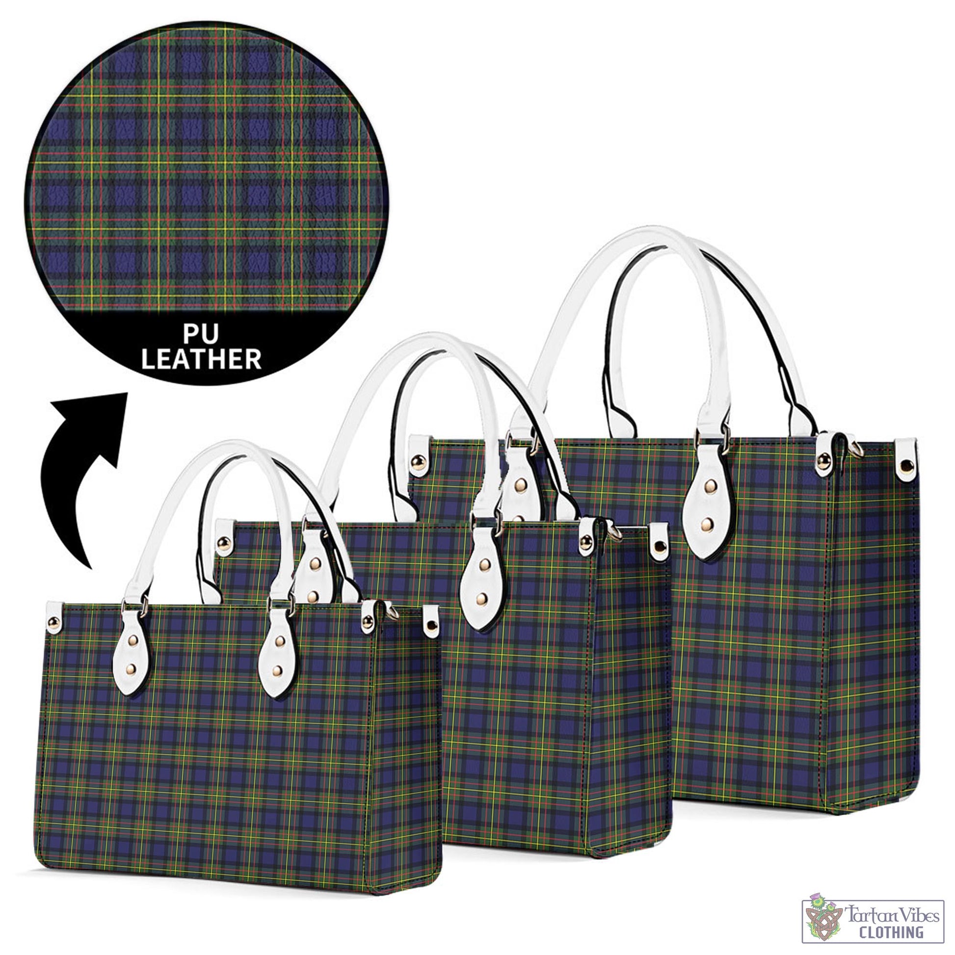 Tartan Vibes Clothing MacLaren Modern Tartan Luxury Leather Handbags