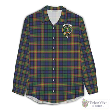 MacLaren Modern Tartan Women's Casual Shirt with Family Crest