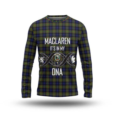 MacLaren Modern Tartan Long Sleeve T-Shirt with Family Crest DNA In Me Style