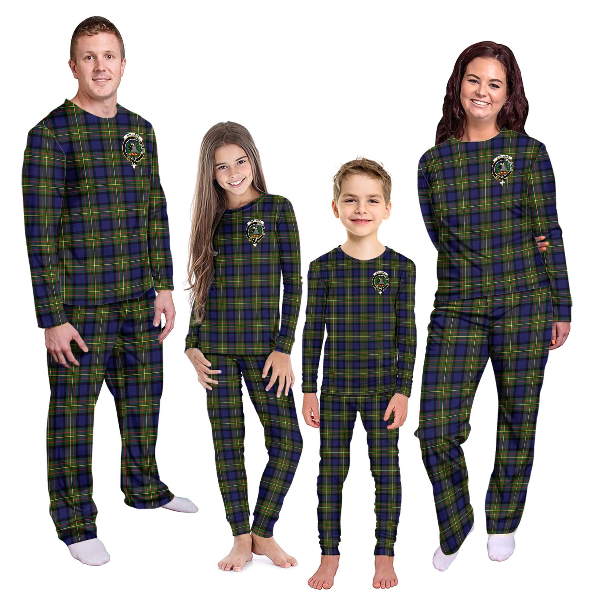 MacLaren Modern Tartan Pajamas Family Set with Family Crest - Tartanvibesclothing