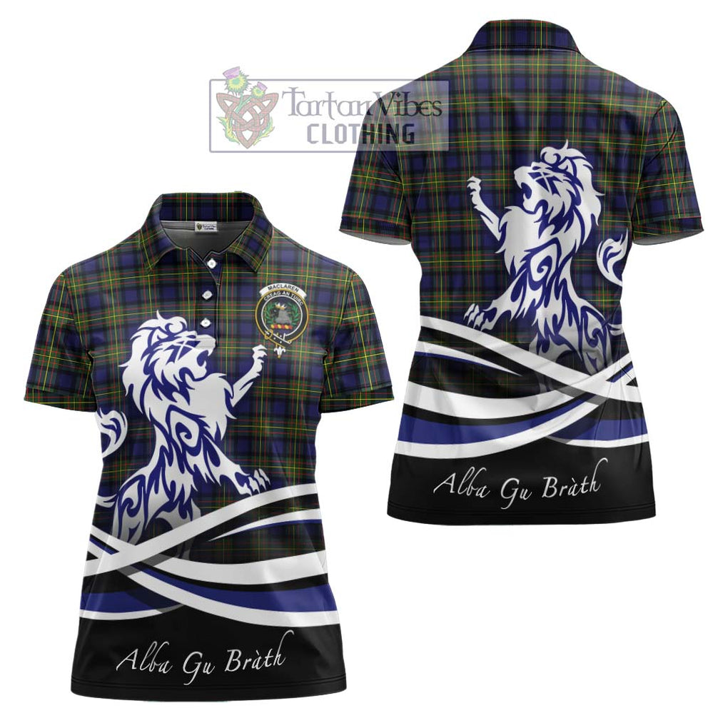 MacLaren Modern Tartan Women's Polo Shirt with Alba Gu Brath Regal Lion Emblem Women - Tartanvibesclothing Shop