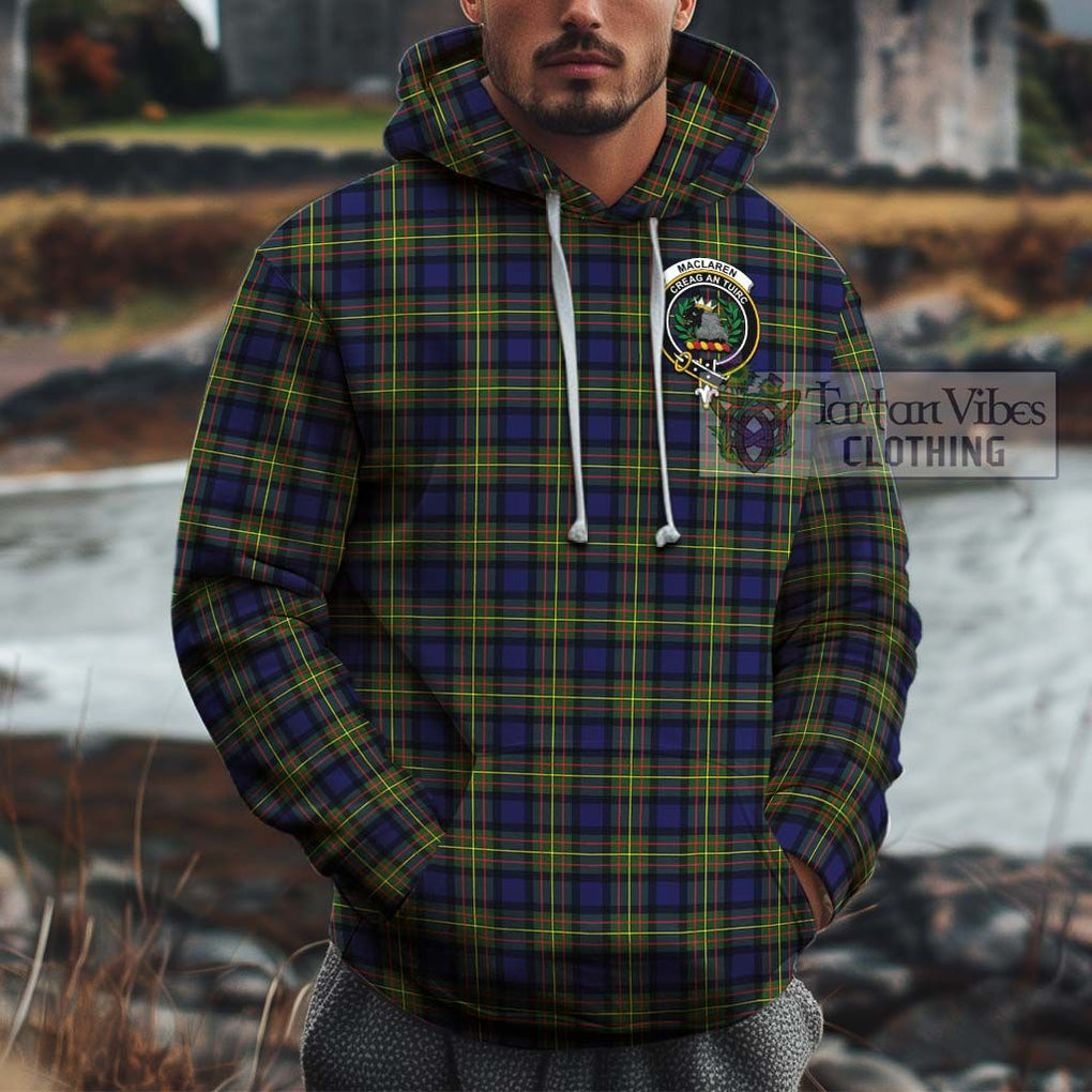 MacLaren Modern Tartan Cotton Hoodie with Family Crest Pullover Hoodie XS - Tartan Vibes Clothing