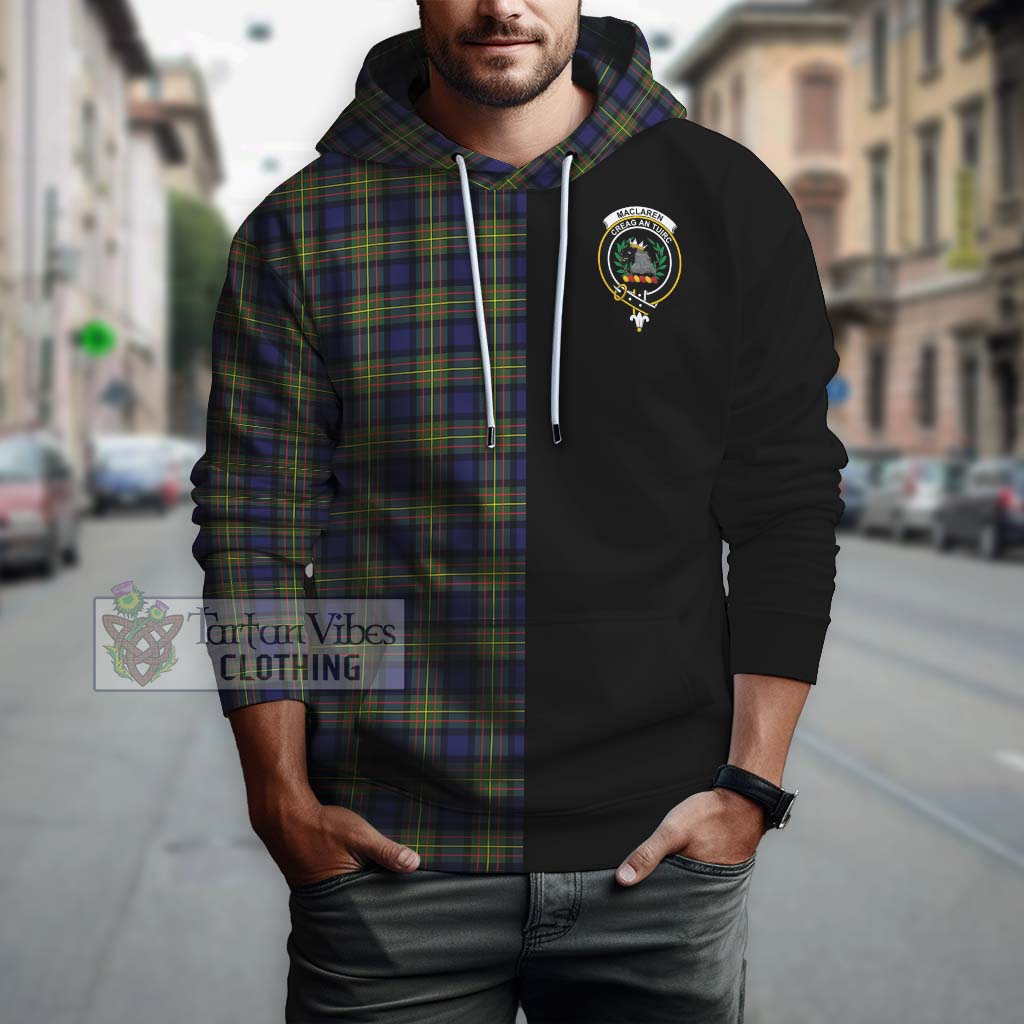 Tartan Vibes Clothing MacLaren Modern Tartan Hoodie with Family Crest and Half Of Me Style