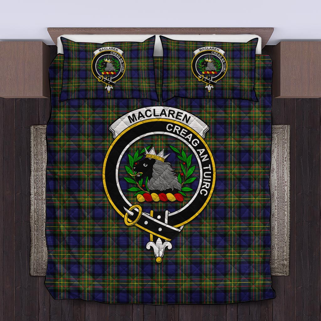 MacLaren Modern Tartan Quilt Bed Set with Family Crest Twin - Tartan Vibes Clothing