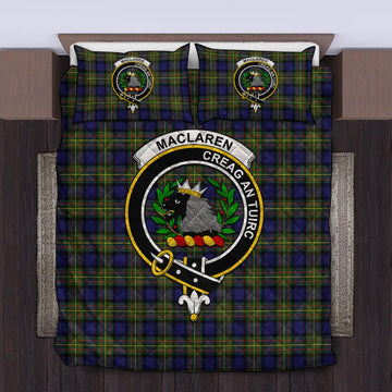 MacLaren Modern Tartan Quilt Bed Set with Family Crest