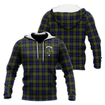 MacLaren Modern Tartan Knitted Hoodie with Family Crest