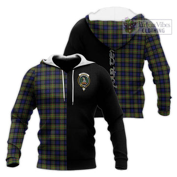 MacLaren Modern Tartan Knitted Hoodie with Family Crest and Half Of Me Style