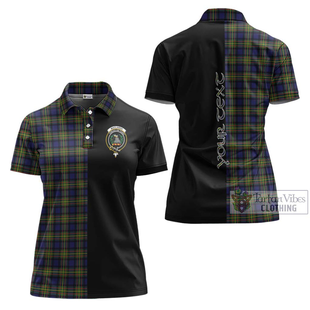 MacLaren Modern Tartan Women's Polo Shirt with Family Crest and Half Of Me Style Women - Tartanvibesclothing Shop