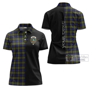 MacLaren Modern Tartan Women's Polo Shirt with Family Crest and Half Of Me Style