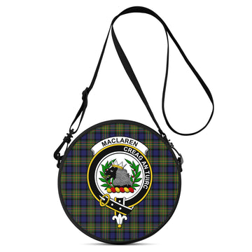 MacLaren Modern Tartan Round Satchel Bags with Family Crest