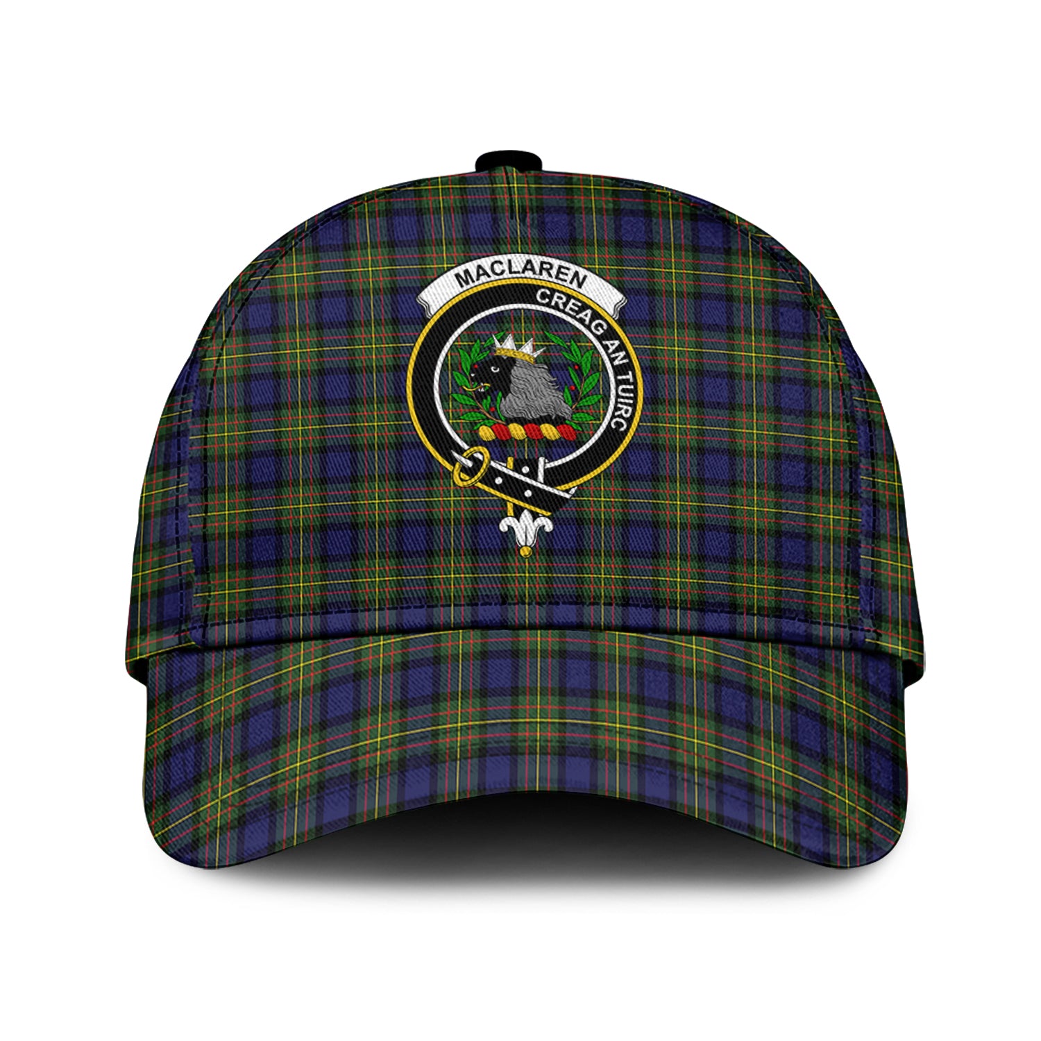 MacLaren Modern Tartan Classic Cap with Family Crest Classic Cap Universal Fit - Tartan Vibes Clothing