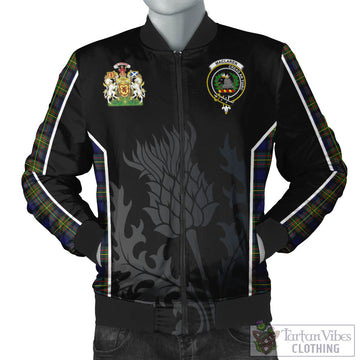 MacLaren Modern Tartan Bomber Jacket with Family Crest and Scottish Thistle Vibes Sport Style