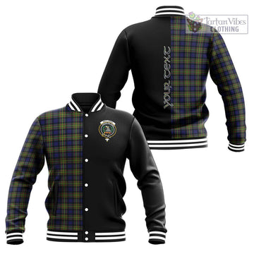 MacLaren Modern Tartan Baseball Jacket with Family Crest and Half Of Me Style