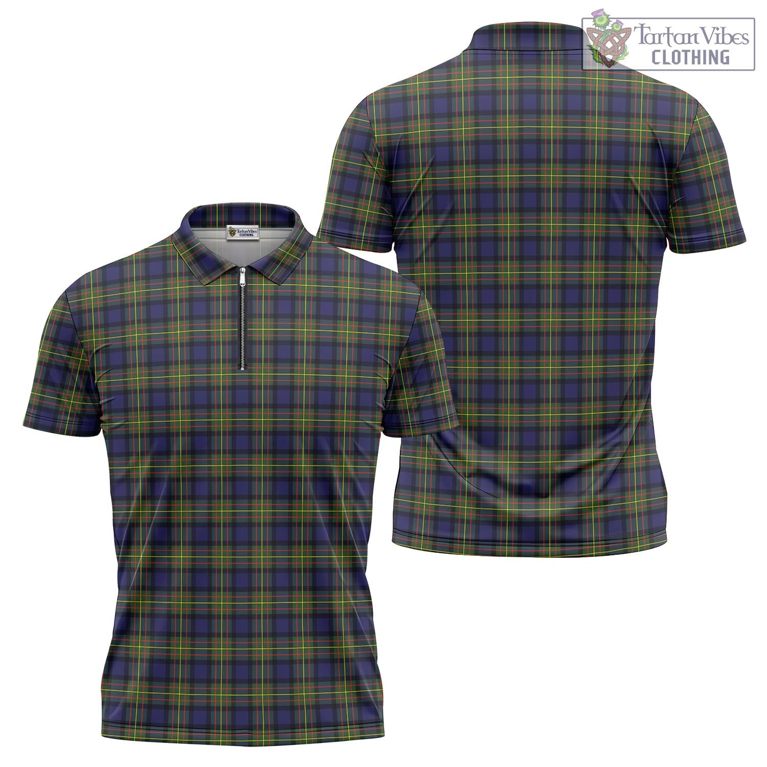 Tartan Vibes Clothing MacLaren Modern Tartan Zipper Polo Shirt