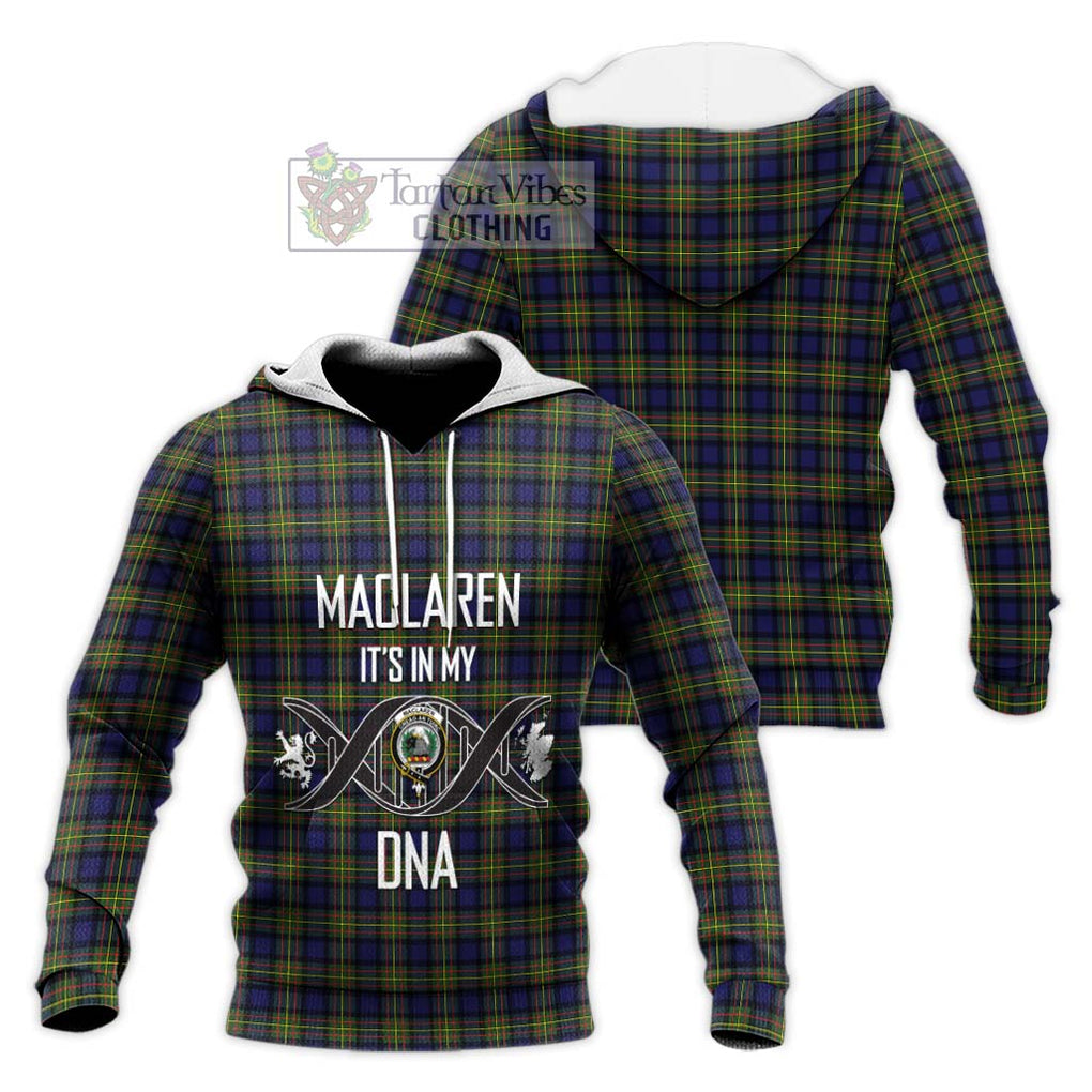 MacLaren Modern Tartan Knitted Hoodie with Family Crest DNA In Me Style Unisex Knitted Pullover Hoodie - Tartanvibesclothing Shop