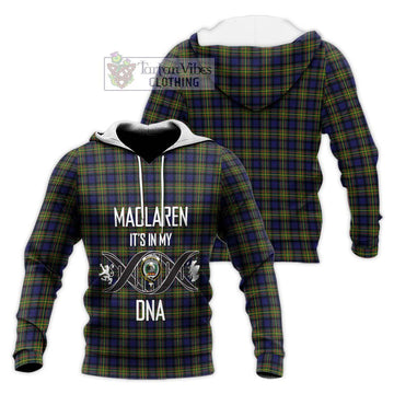 MacLaren Modern Tartan Knitted Hoodie with Family Crest DNA In Me Style