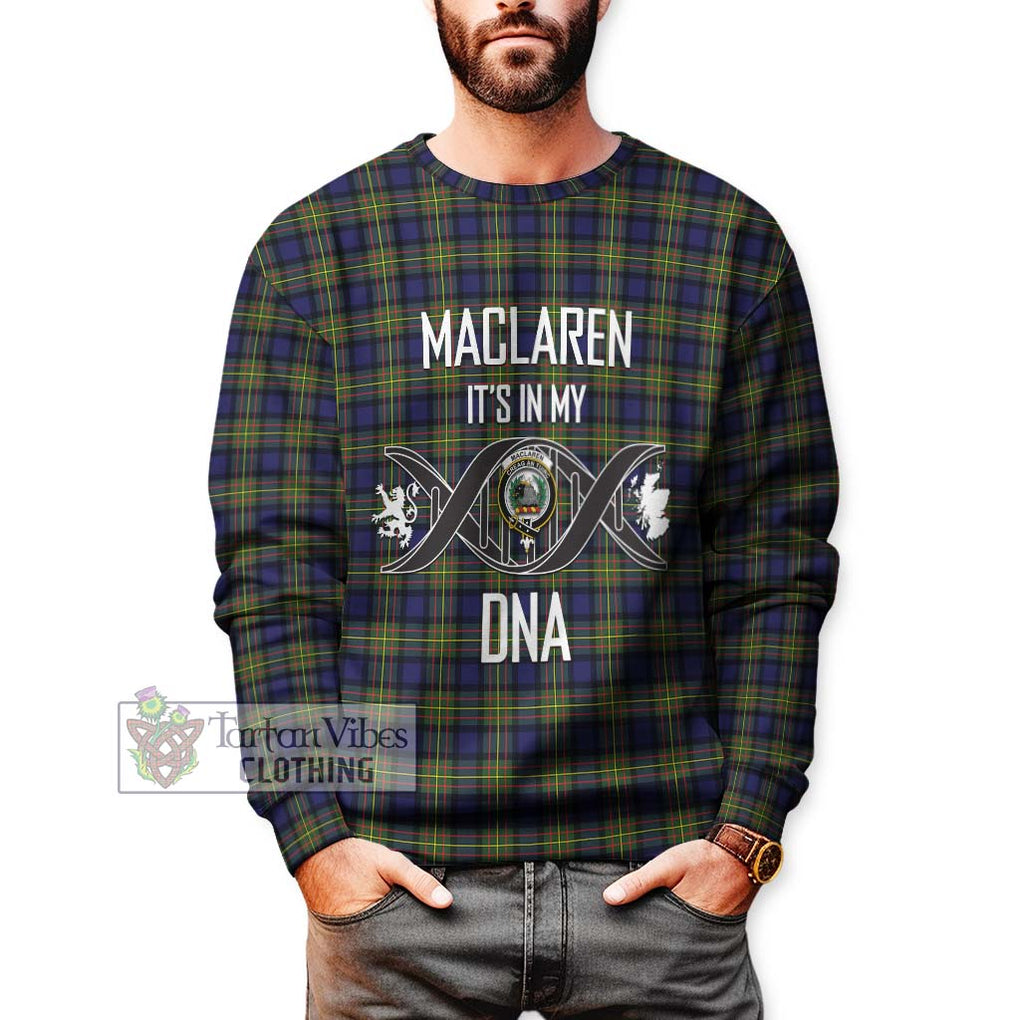 MacLaren Modern Tartan Sweatshirt with Family Crest DNA In Me Style Unisex - Tartanvibesclothing Shop