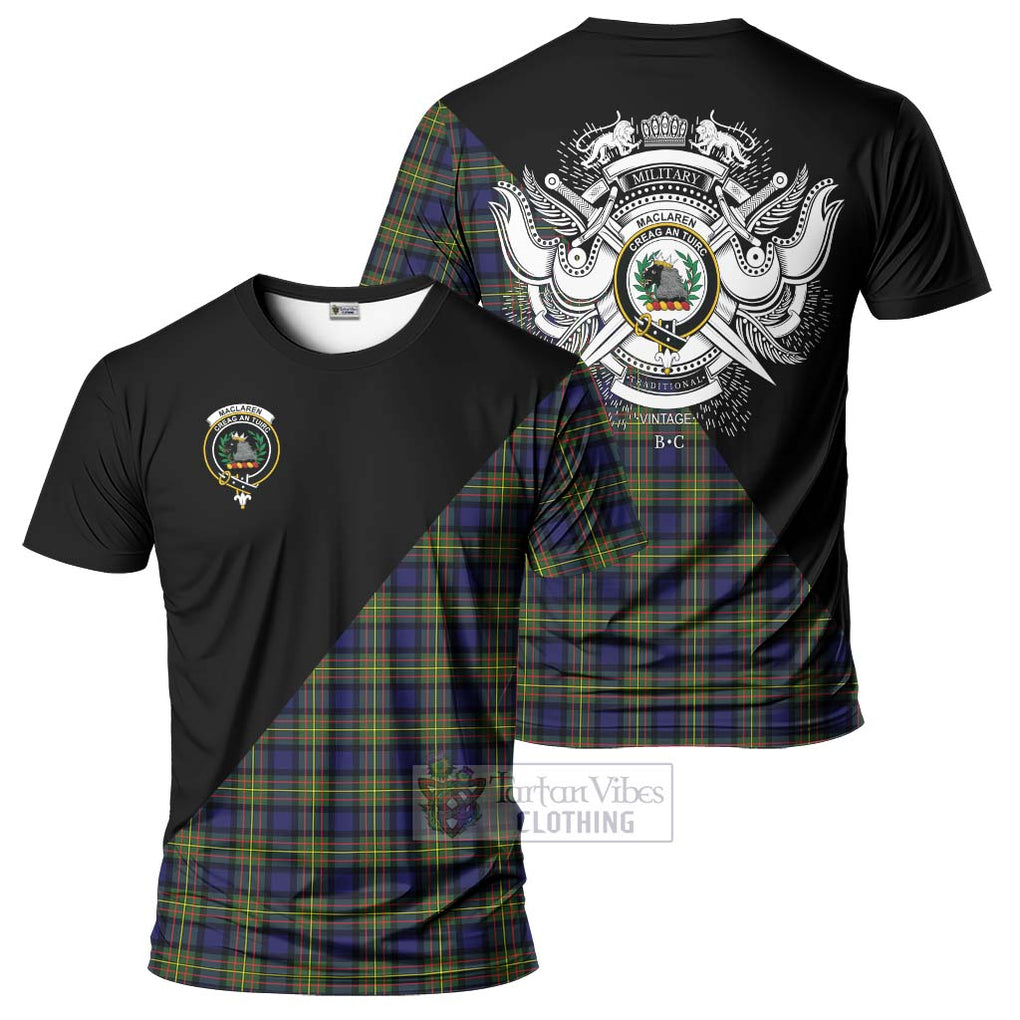 MacLaren Modern Tartan T-Shirt with Family Crest and Military Logo Style Kid's Shirt - Tartanvibesclothing Shop