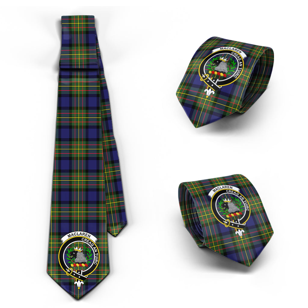 MacLaren Modern Tartan Classic Necktie with Family Crest Necktie One Size - Tartan Vibes Clothing