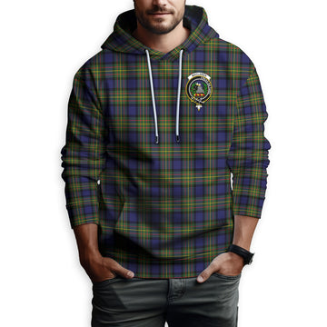 MacLaren Modern Tartan Hoodie with Family Crest