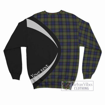 MacLaren Modern Tartan Sweatshirt with Family Crest Circle Style