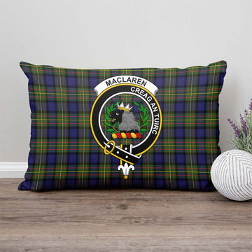 MacLaren Modern Tartan Pillow Cover with Family Crest