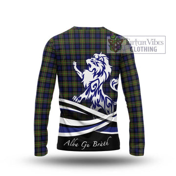 MacLaren Modern Tartan Long Sleeve T-Shirt with Alba Gu Brath Regal Lion Emblem