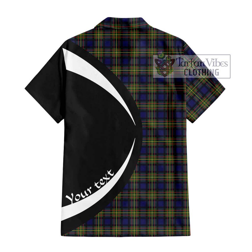 MacLaren Modern Tartan Short Sleeve Button Up with Family Crest Circle Style - Tartan Vibes Clothing