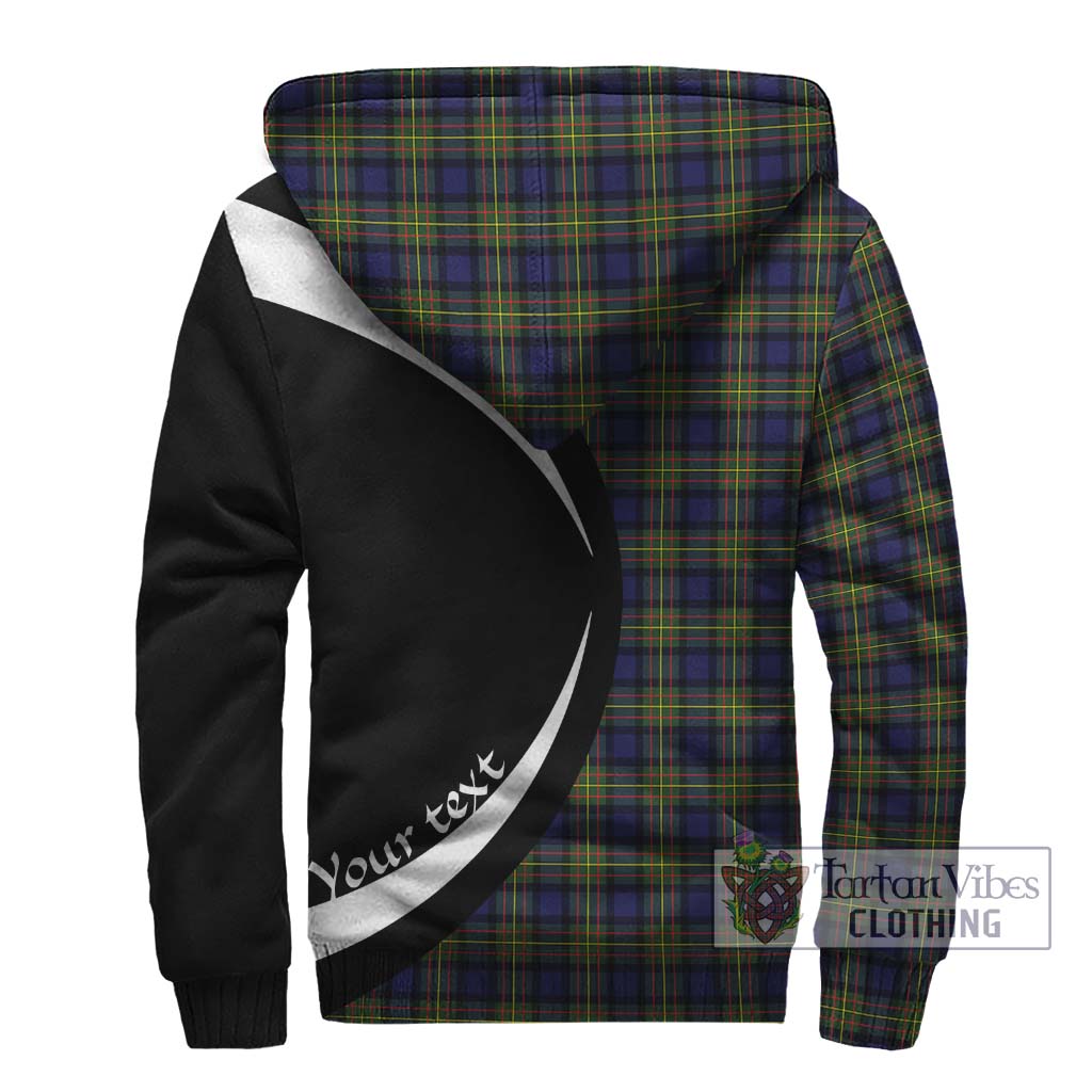 MacLaren Modern Tartan Sherpa Hoodie with Family Crest Circle Style - Tartan Vibes Clothing