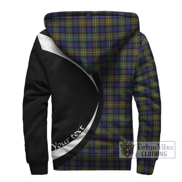 MacLaren Modern Tartan Sherpa Hoodie with Family Crest Circle Style