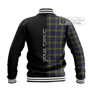 MacLaren Modern Tartan Baseball Jacket with Family Crest and Half Of Me Style