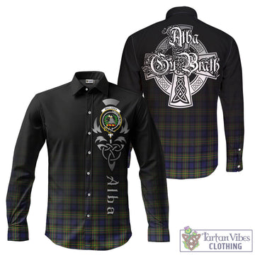 MacLaren Modern Tartan Long Sleeve Button Up Featuring Alba Gu Brath Family Crest Celtic Inspired